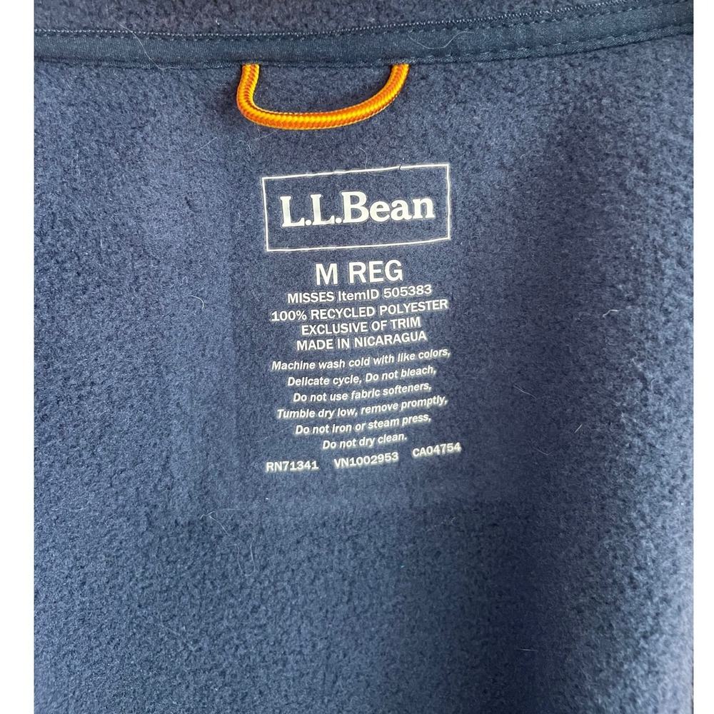 L.L. Bean Women M Fleece Vest Navy Blue Zip Mariners Club‎ Logo Boat Gorpcore * - Picture 14 of 14